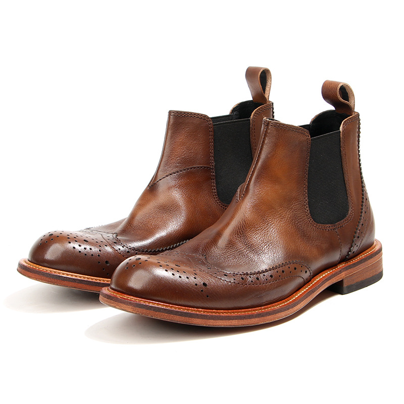 Men Shoes For Wedding - New Handmade Men Vintage British Ankle