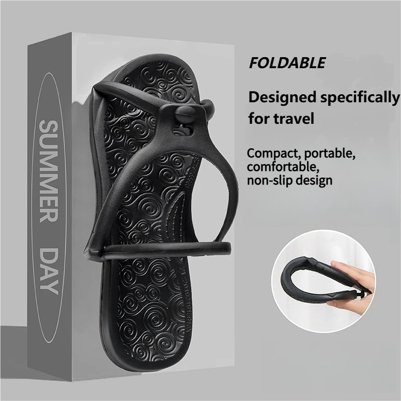 Men'S Shoes Slip On - Upgraded Foldable Travel Slippers Unisex EVA