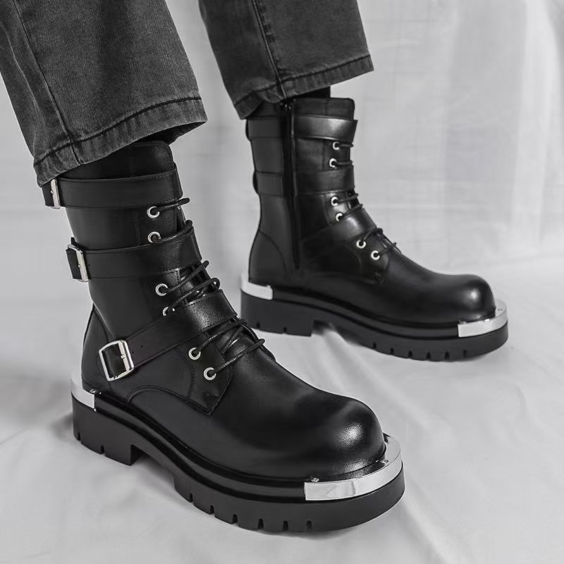Men Shoes Elegant - High Quality Men's Ankle Boots Teenager