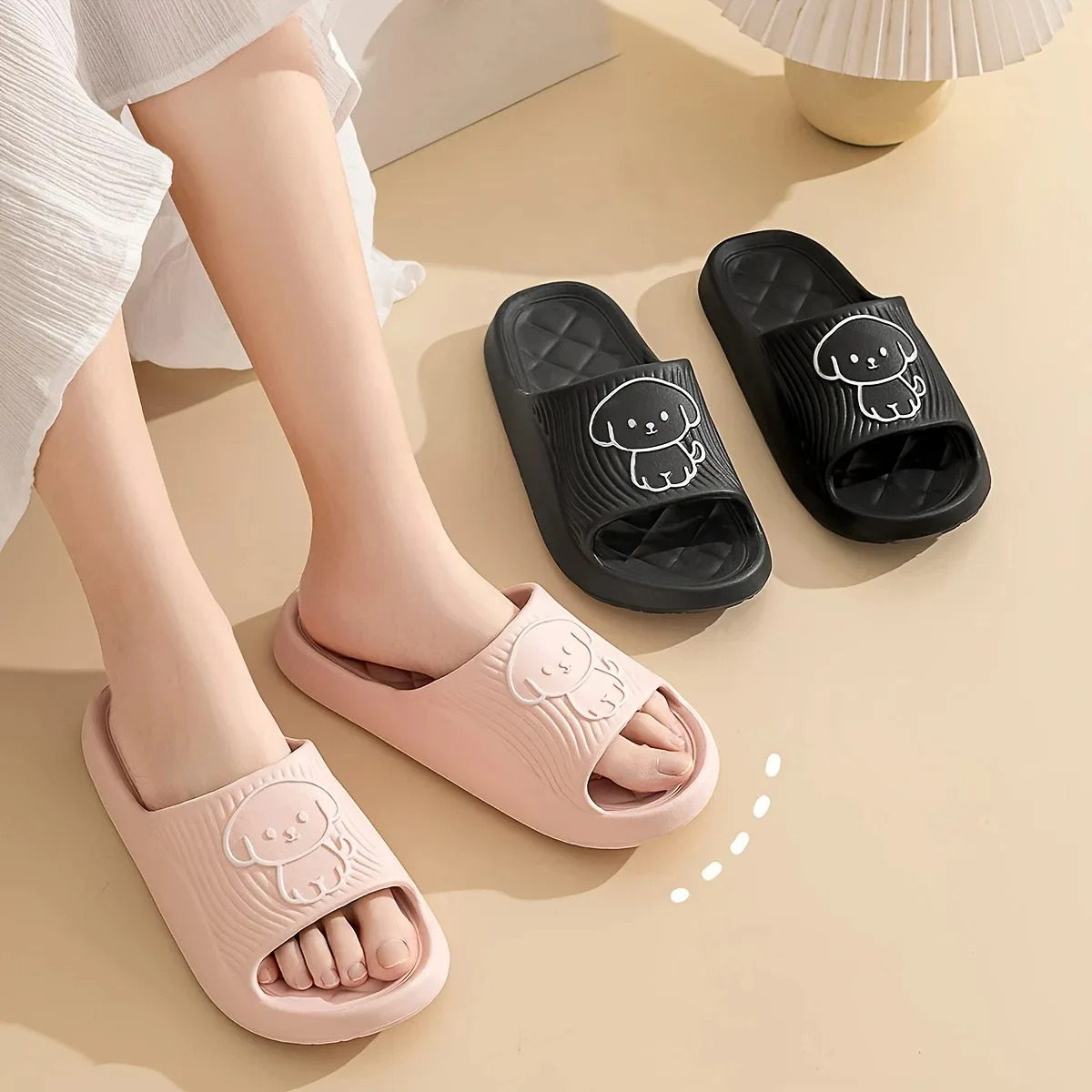 Cute Carton Slippers Bathroom  - Men'S Shoes Slip On recension och pris