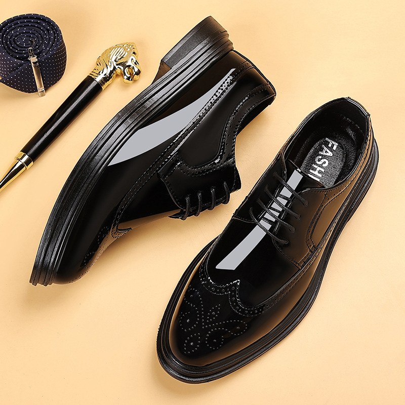Men's Patent Leather Brogue Dr - Men Shoes For Wedding recension och pris