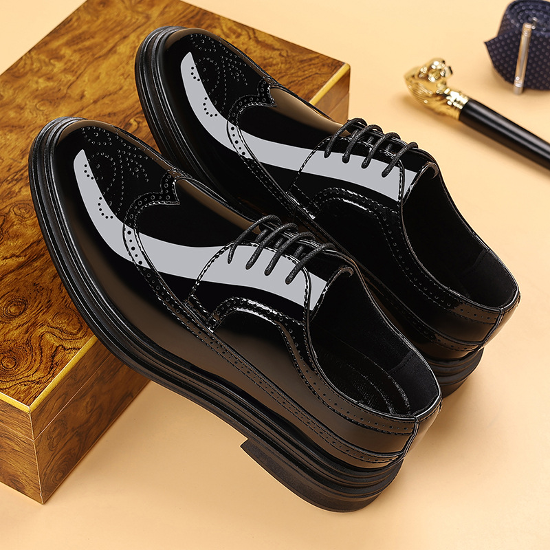 Men's Patent Leather Brogue Dr - Men Shoes For Wedding recension och pris