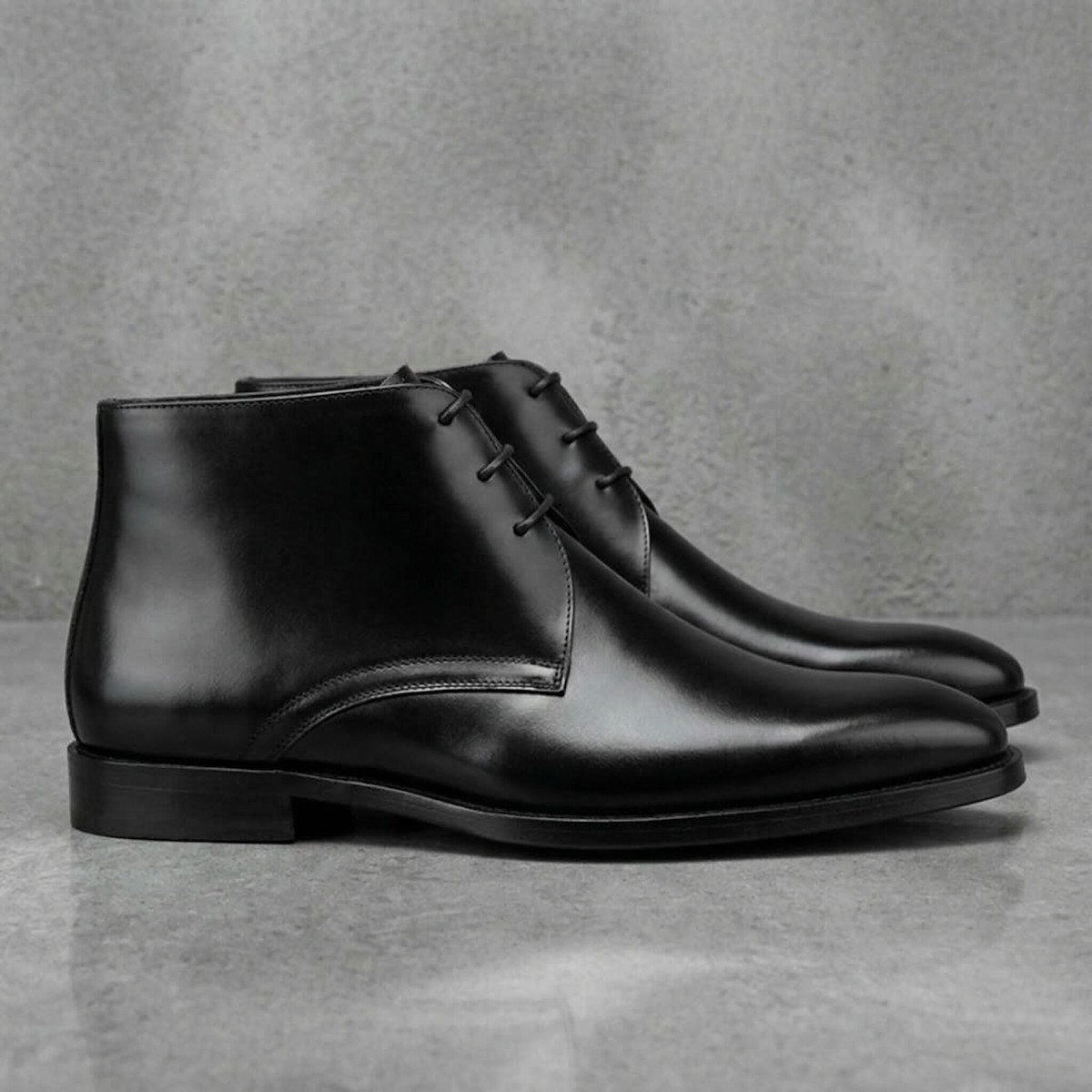 Men's Calf Leather Western Ank - Men Shoes Elegant recension och pris