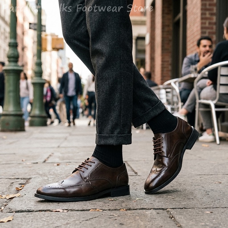 Men Brogue Derby Shoes Formal  - Men Shoes For Wedding recension och pris