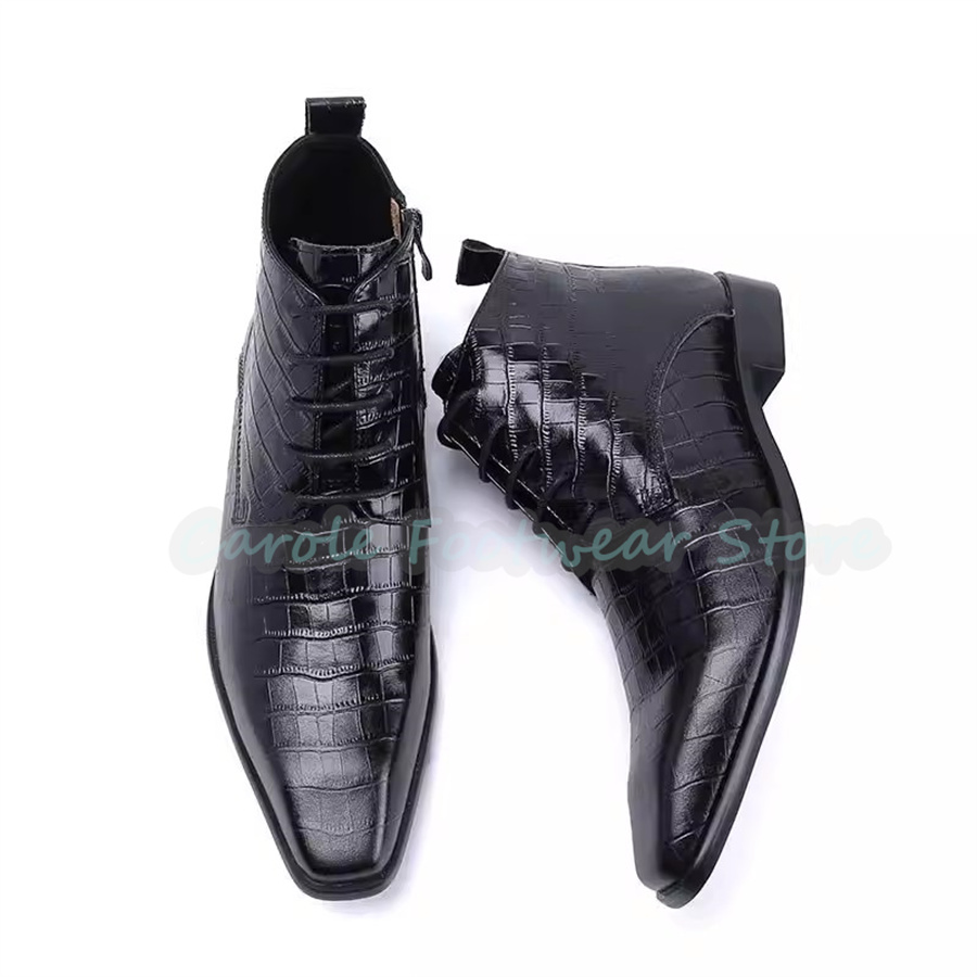 Fashion Genuine Leather Ankle  - Men Shoes For Wedding recension och pris