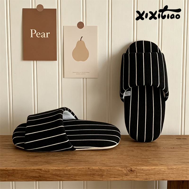 XIXITIAO Stripe Indoor Slipper - Men'S Shoes With Toes recension och pris