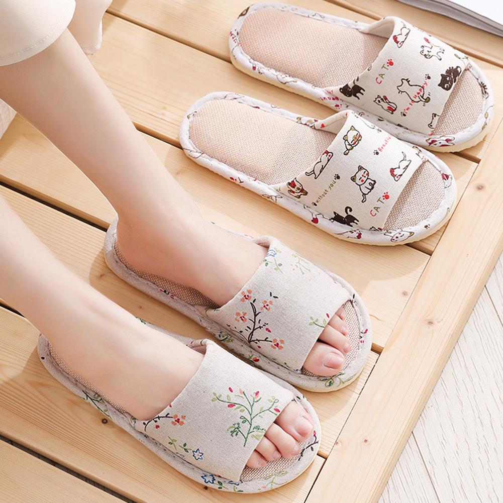 Women Flax Slippers Home Slipp - Men'S Shoes Slip On recension och pris