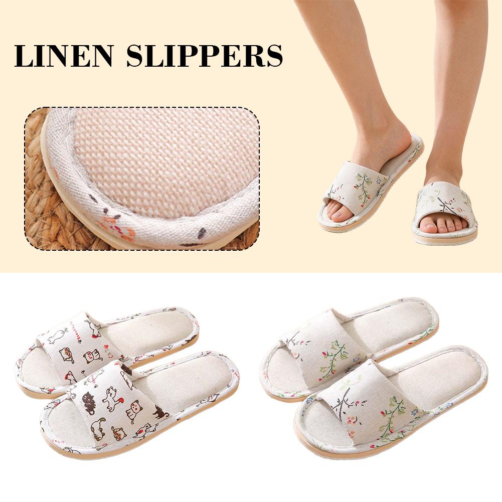 Women Flax Slippers Home Slipp - Men'S Shoes Slip On recension och pris