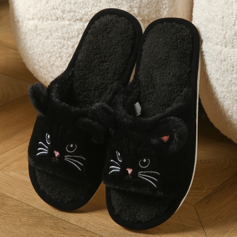 Cute Cat Plush Flip Flops For  - Men'S Shoes Slip On recension och pris