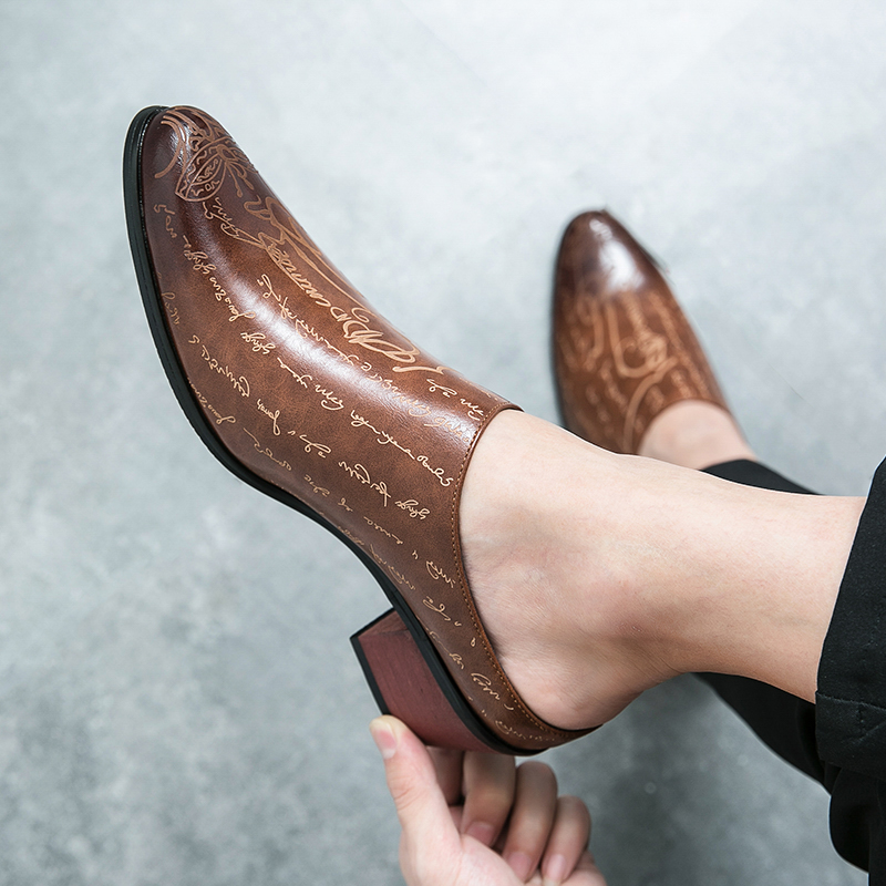Men Brown Leather Mules Slippe - Men'S Shoes With Toes recension och pris