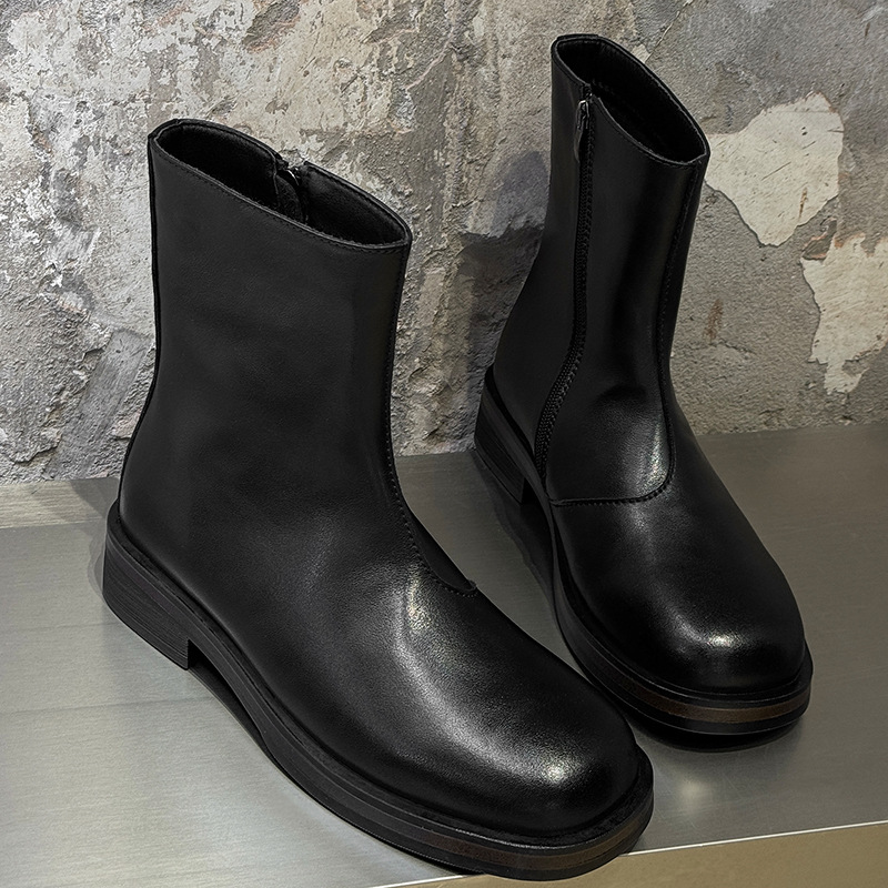 Vintage Mens Boots Luxury Hand - Men Shoes Elegant recension och pris