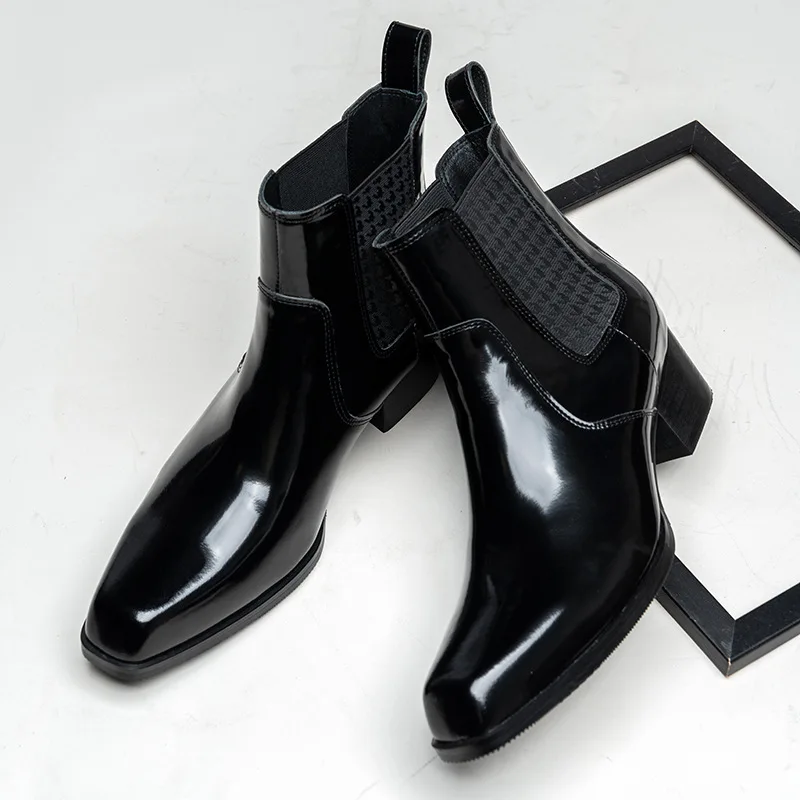 Luxury Patent Leather Mens Ank - Men Shoes For Wedding recension och pris