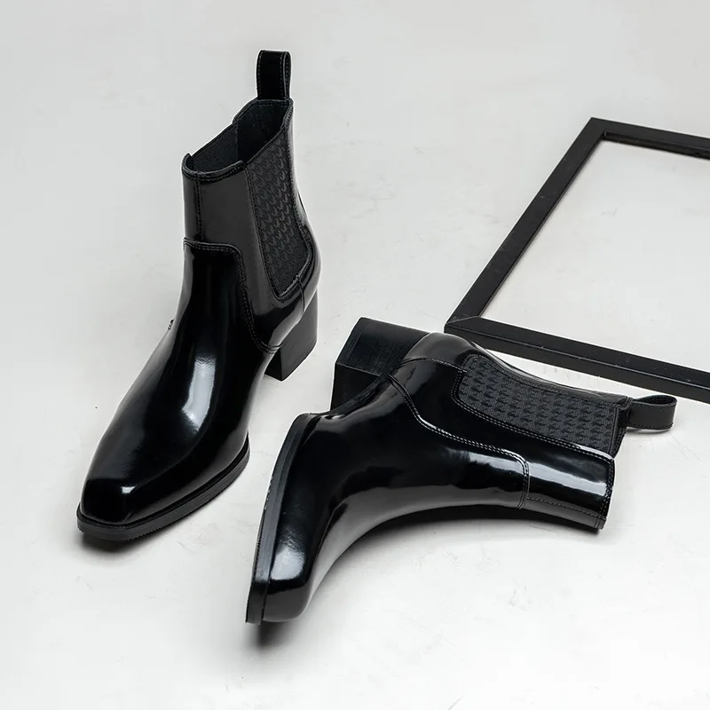 Luxury Patent Leather Mens Ank - Men Shoes For Wedding recension och pris